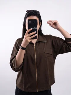 شومیز زیپ دار تابستونی خنک لینن کد ۰۱۴